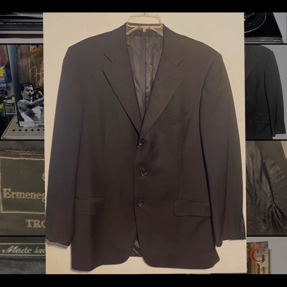COPY - COPY - Ermenegildo Zegna Solid Trofeo Jacket 42R Black - Picture 3 of 11